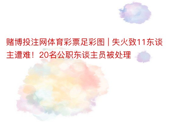 赌博投注网体育彩票足彩图 | 失火致11东谈主遭难！20名公职东谈主员被处理